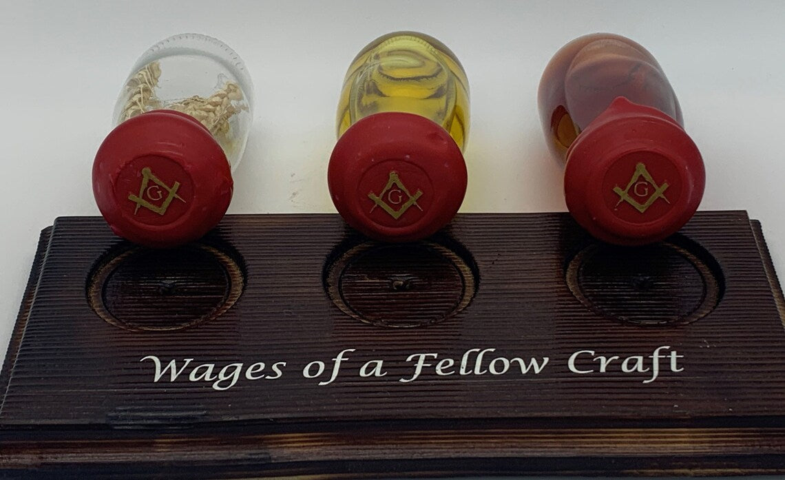 The Wages of a Fellow Craft Display - Freemason Wall Decor Gift