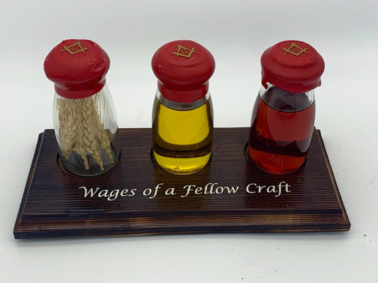 The Wages of a Fellow Craft Display - Freemason Wall Decor Gift