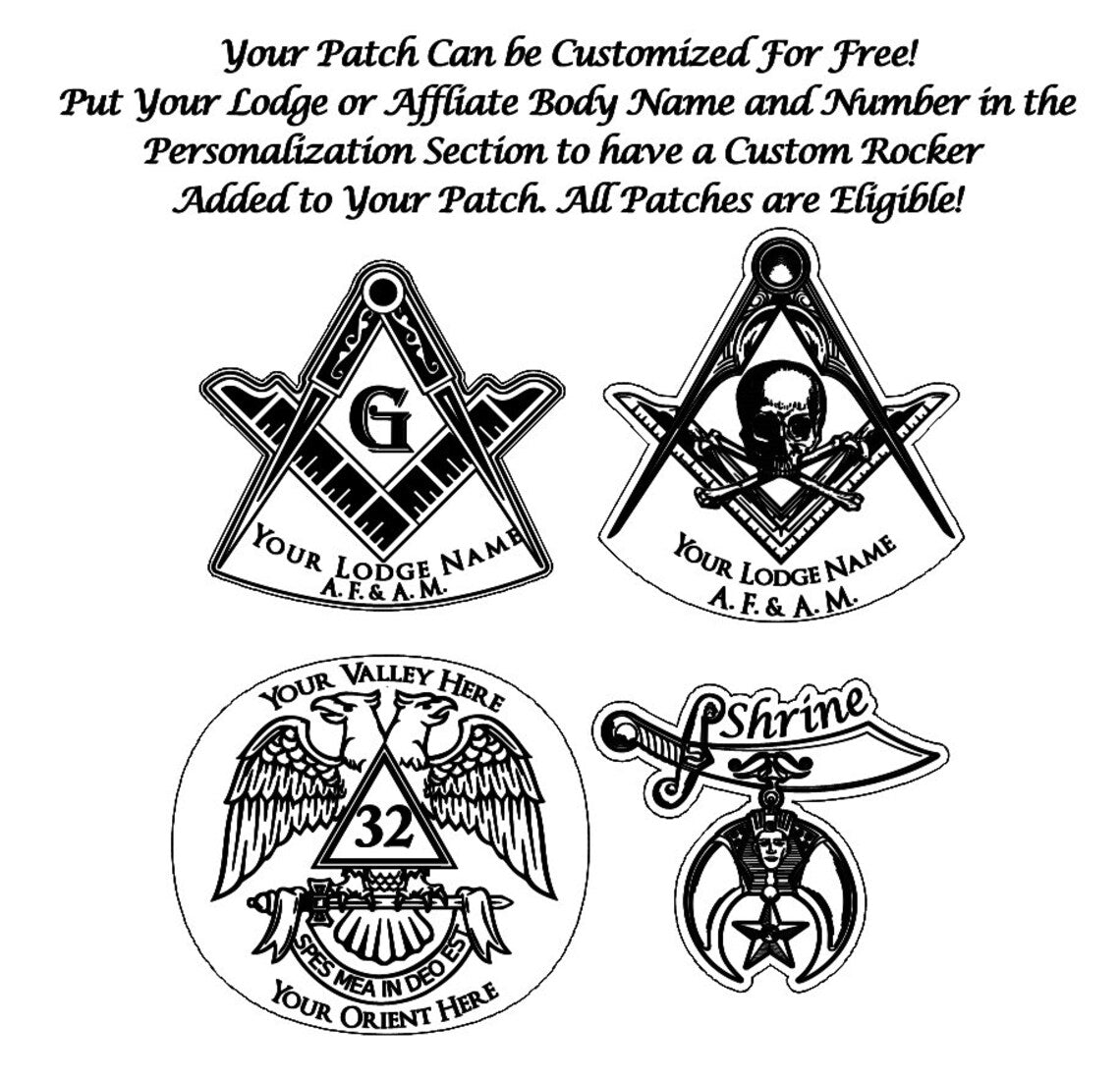 Freemasonry Leather Masonic Square & Compass Patch Hat - Personalized for Men Freemason