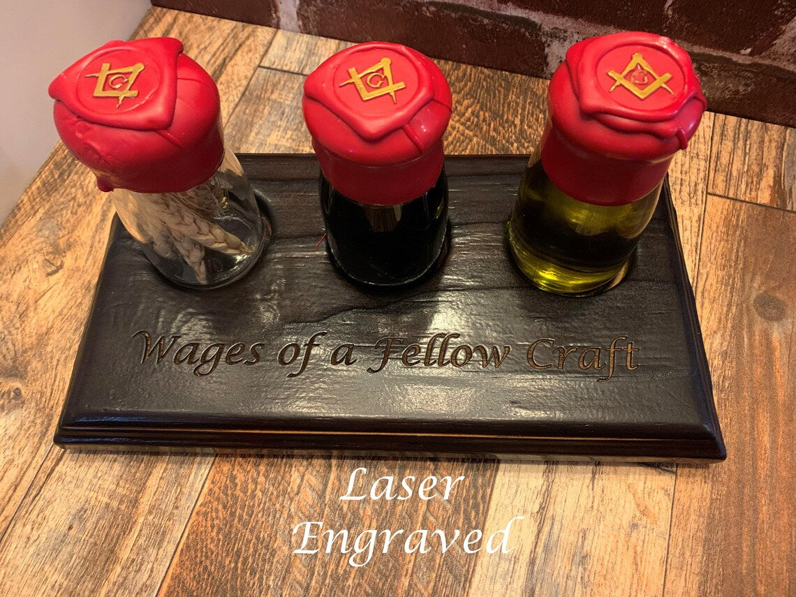 The Wages of a Fellow Craft Display - Freemason Wall Decor Gift